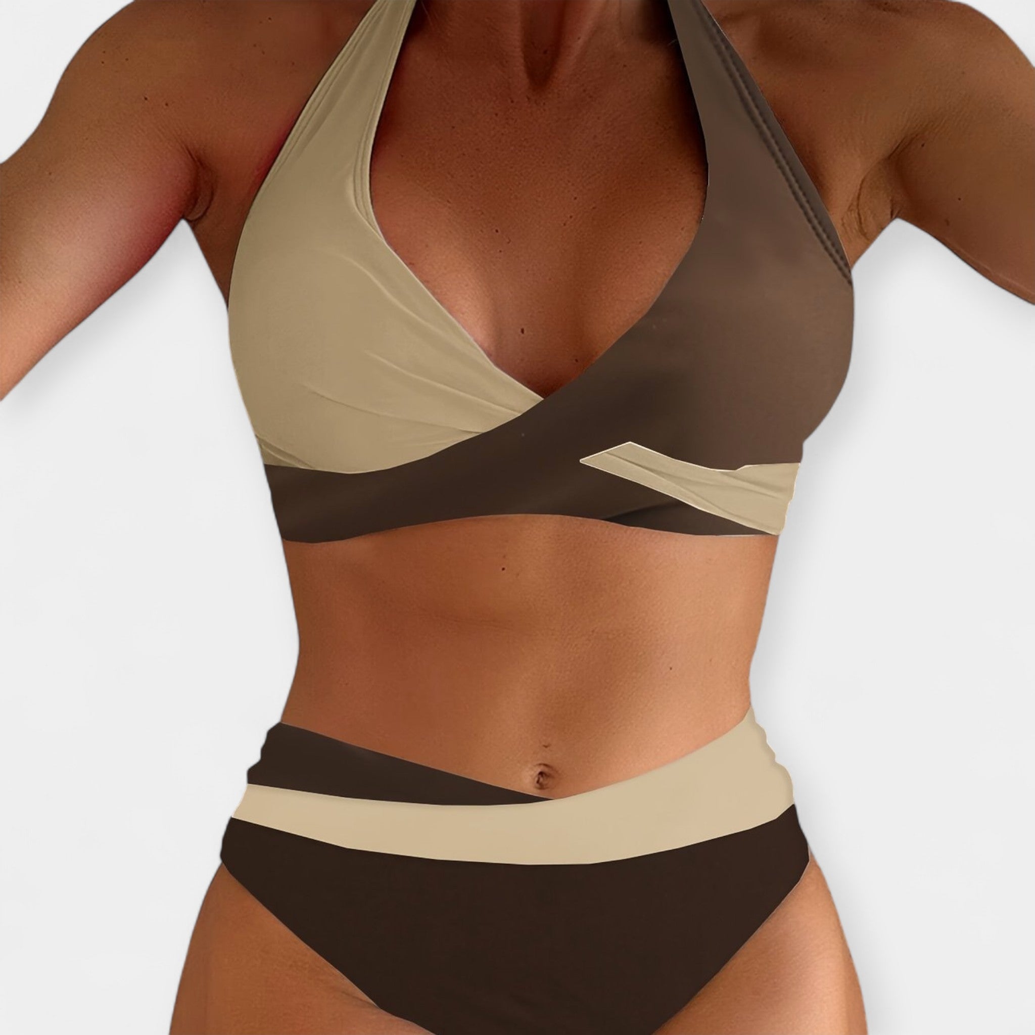 Alex | Luxurious Exquisite Crisscross Neckline Bikini