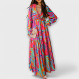 Alexandrina | Floral Maxi Dress Featuring Embroidery