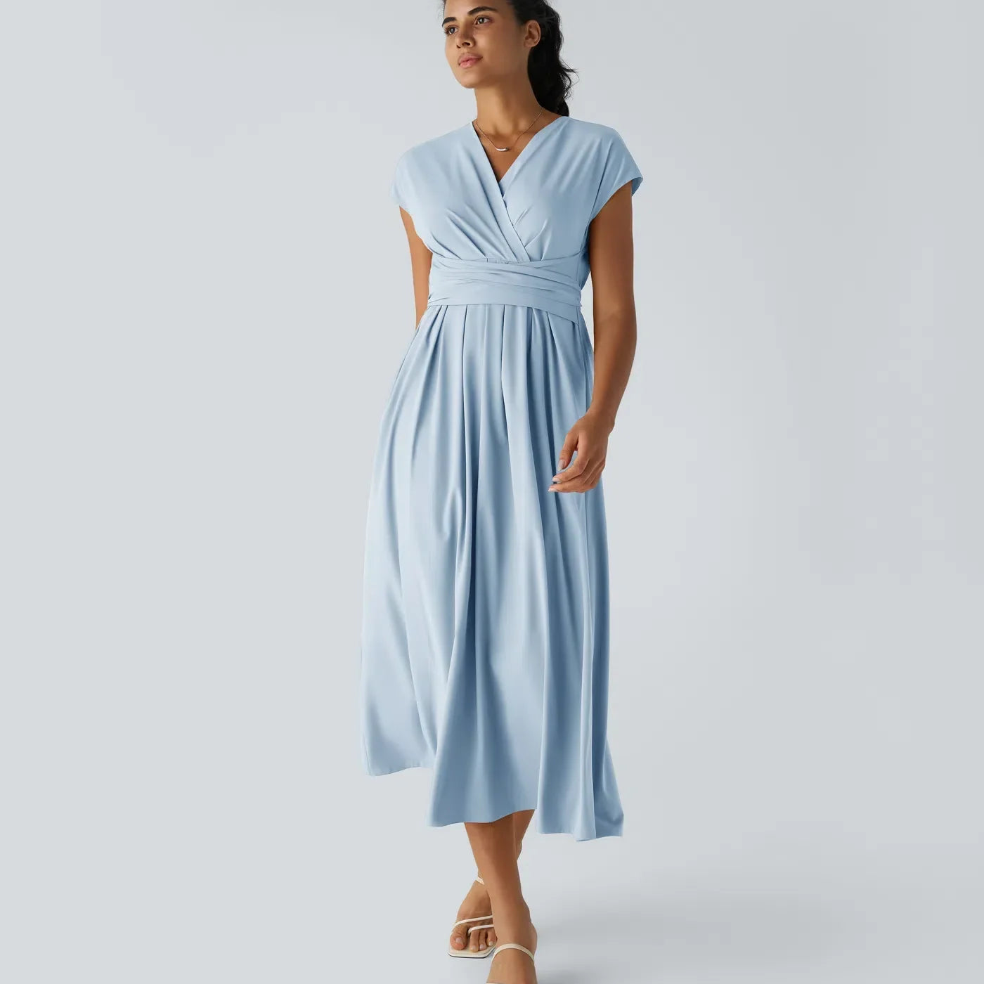 Olivia – Elegant Wrap Dress with High Waist