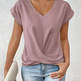 Maia – Twist Front V-Neck Top