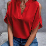Elegant Off-Shoulder Blouse for Women with Half Sleeves