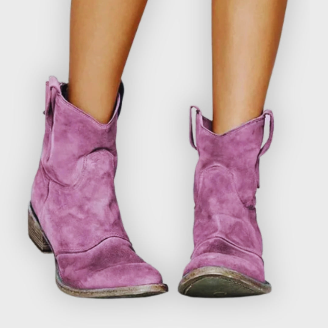 Ally | Vintage Cowboy Ankle Boots