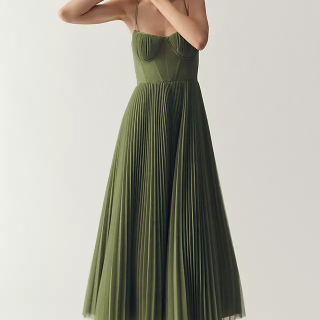 Petra™ Summer Solid Pleated Dress