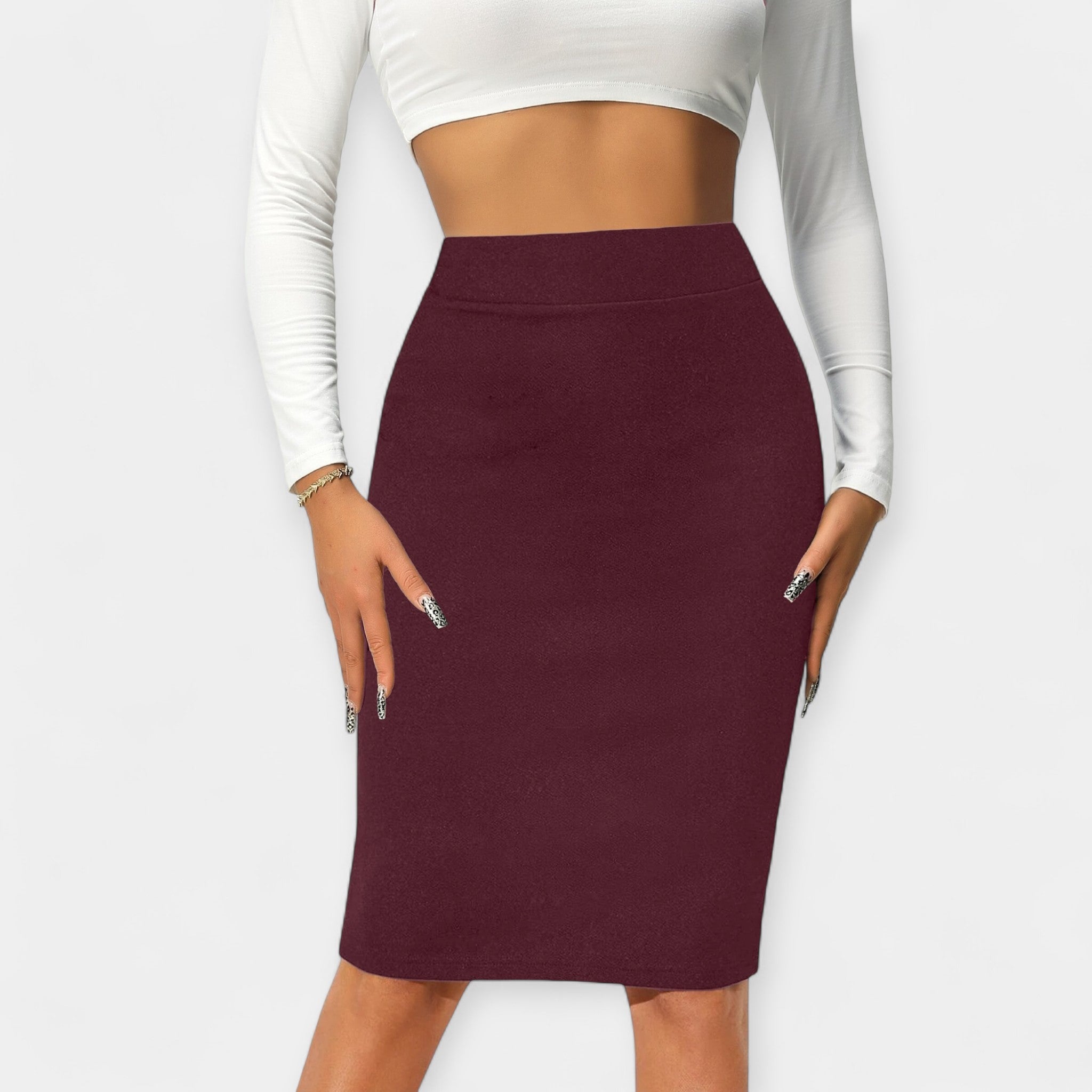 Alexandra | Sophisticated High Waisted Office Skirt