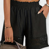 Morgan | Magnificently Embroidered Lace Trim Shorts