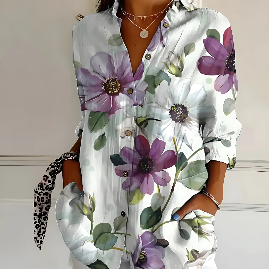 Yllona – Button-Up Relaxed Blouse