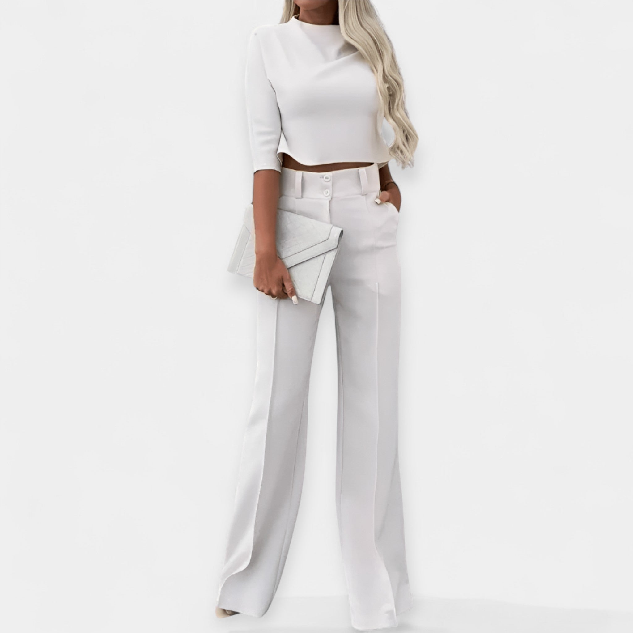 AlexandrineFortescue | Elegant Crop Top and Trousers