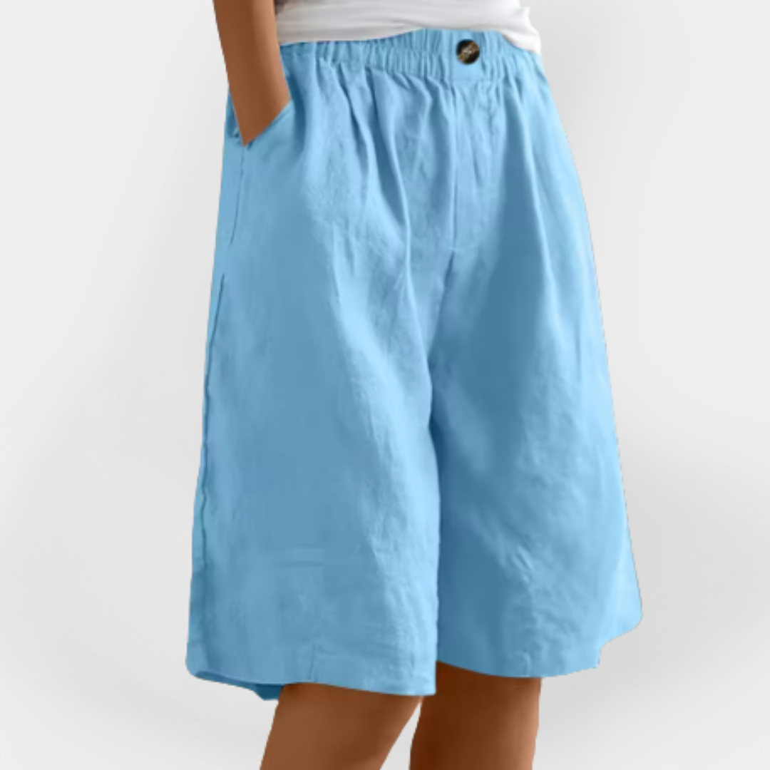 Rowan | Luxuriously Breathable Linen Shorts Pockets