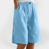 Rowan | Luxuriously Breathable Linen Shorts Pockets
