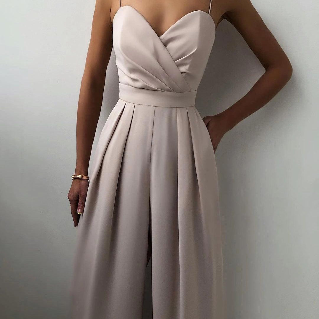 Women's High-Waist Spaghetti Strap Jumpsuit