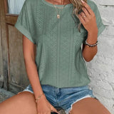 Women's Cotton Broderie Long-Sleeve Blouse