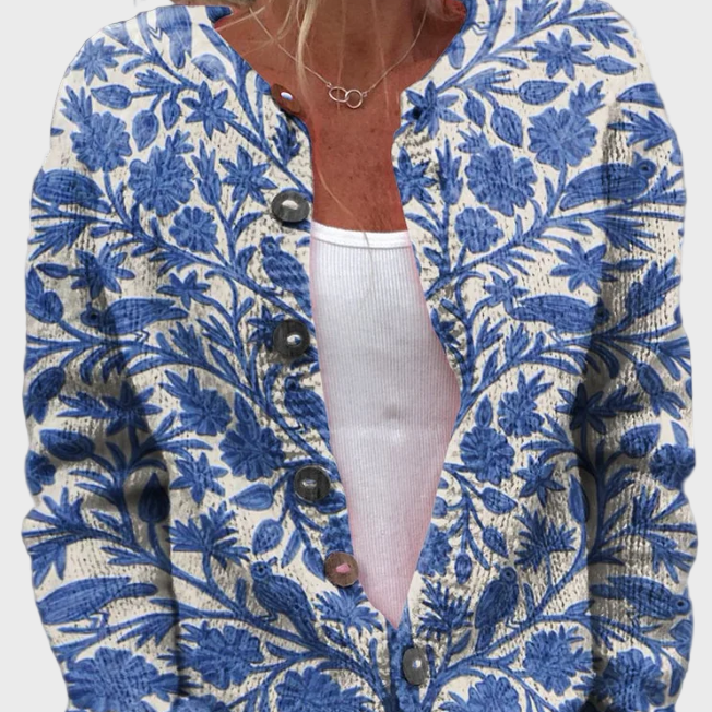 Rowan | Knitted Vest With Floral Pattern