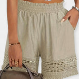 Morgan | Magnificently Embroidered Lace Trim Shorts