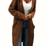 Women's cozy hooded cardigan