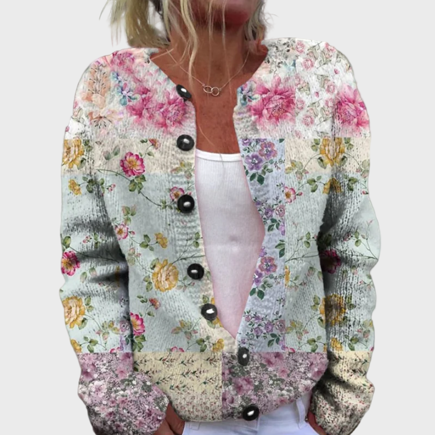 Rowan | Knitted Vest With Floral Pattern