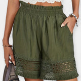 Morgan | Magnificently Embroidered Lace Trim Shorts