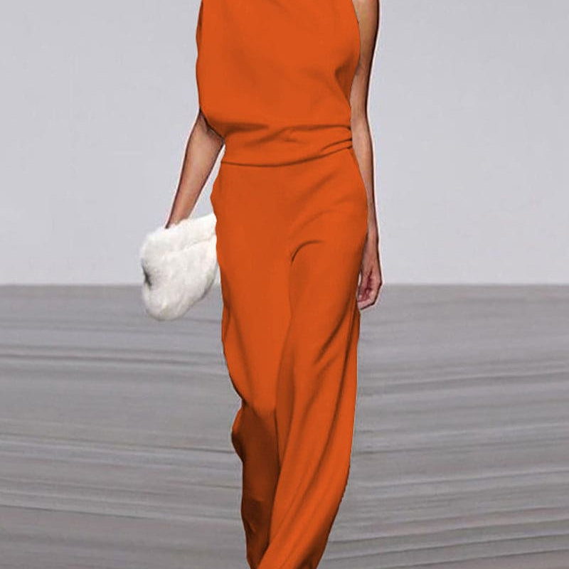Elegant Women's Sleeveless Jumpsuit - Formal One-Piece Outfit for Special Occasions