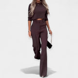 AlexandrineFortescue | Elegant Crop Top and Trousers