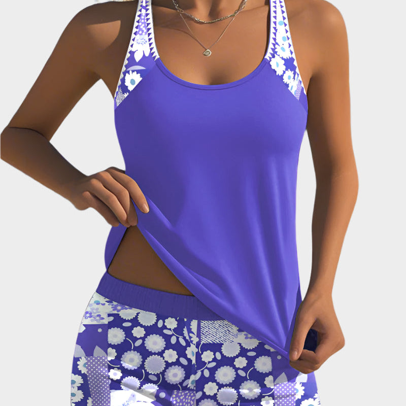 Isla | Floral Two-Piece Swimsuit With Extravagances