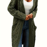 Women's cozy hooded cardigan