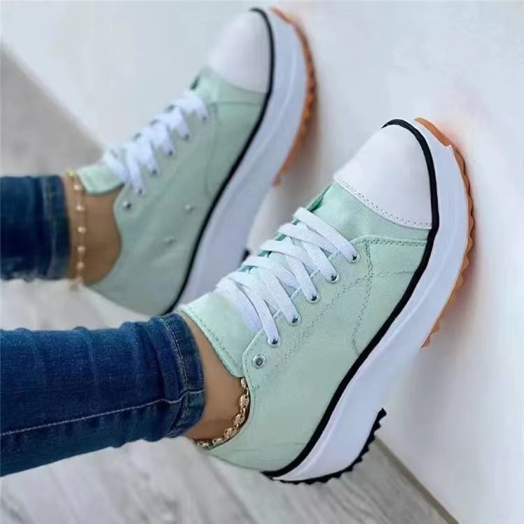 Betsy | Platform Sneakers - Canvas Upper