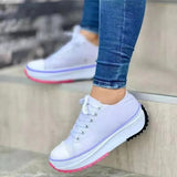 Betsy | Platform Sneakers - Canvas Upper