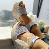Women's Wedge Heel Summer Sandals – Elegant Slip-On Platform Shoes