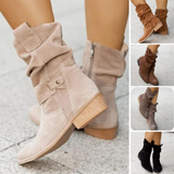 Ella | Low Heeled Boots With Side Zippers