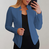 Women's Blazer - Tailored Fit - Open Front - Notched Lapel - Full Sleeve Versatile Wear