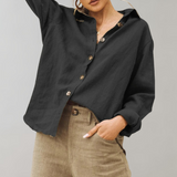 Celine - Black Casual Blouse with Lightweight Breathable Fabric