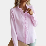 Stylish Striped Summer Blouse with Lightweight Breathable Fabric