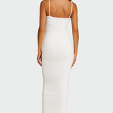 Alexandrine | Luxurious White Maxi Dress Silhouette
