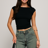 Women’s Denim Shorts – Mid-Rise – Relaxed Fit – 5-Pocket – Button Fly Casual Wear