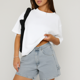 Women’s Denim Shorts – Mid-Rise – Relaxed Fit – 5-Pocket – Button Fly Casual Wear