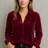 Kaya - Elegant Velvet Blouse