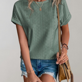 Fiona | Breezy Summer Blouse with Delicate Eyelet Embroidery