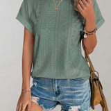 Fiona | Breezy Summer Blouse with Delicate Eyelet Embroidery