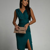 Portia | Elegant Draped Midi Dress