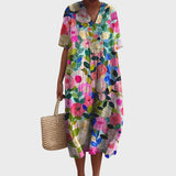 Saskia | Flowery Cotton Dress