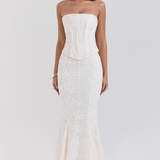 Amelia | Luxurious Embroidered Corset Dress Lacework