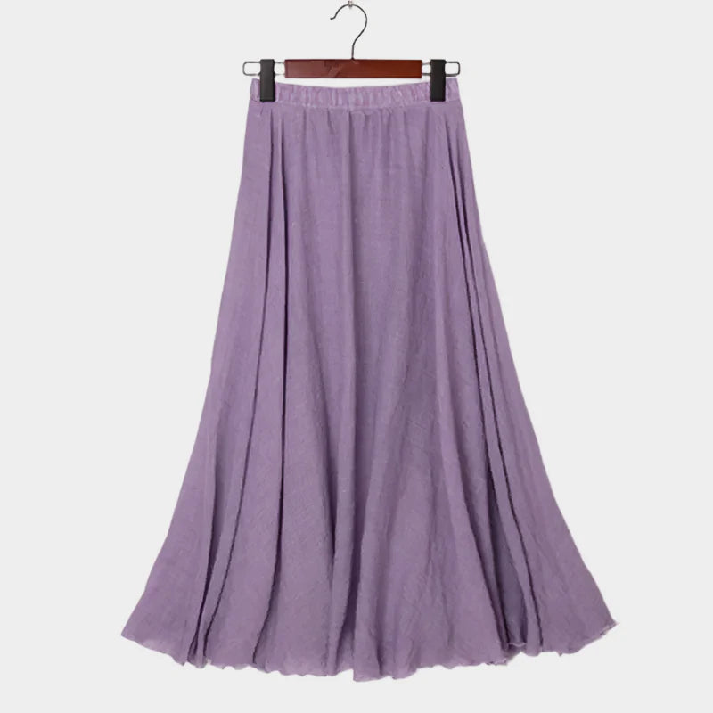 Amelia | Elegant Lightweight High-Waisted Maxi Skirt