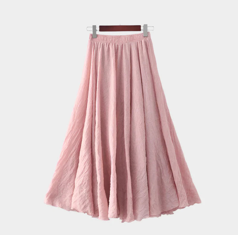 Amelia | Elegant Lightweight High-Waisted Maxi Skirt