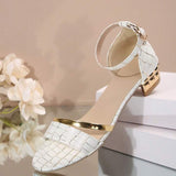 Women’s Open-Toe Sandals – Ankle Strap – Block Heel – Supportive Fit – Elegant Design