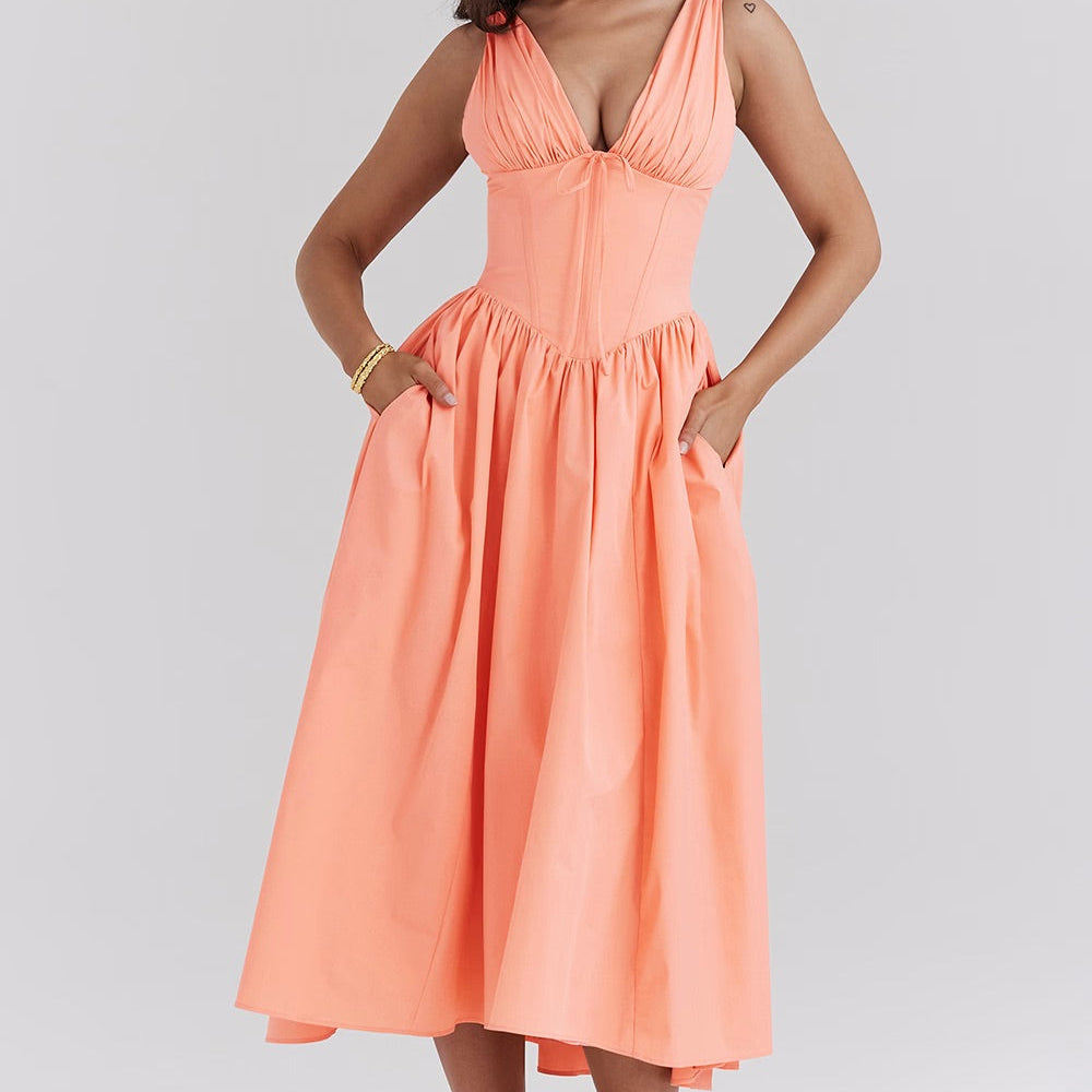 Alexandrina | Luxurious Glamorous Floral Midi Dress