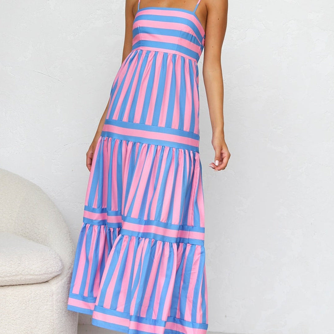 Nooré | Capri Breeze Striped Maxi Dress