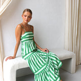 Nooré | Capri Breeze Striped Maxi Dress