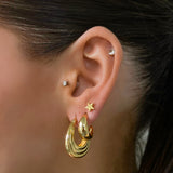Gold Hoop Earrings Elegant Design Luxury Collection Limited