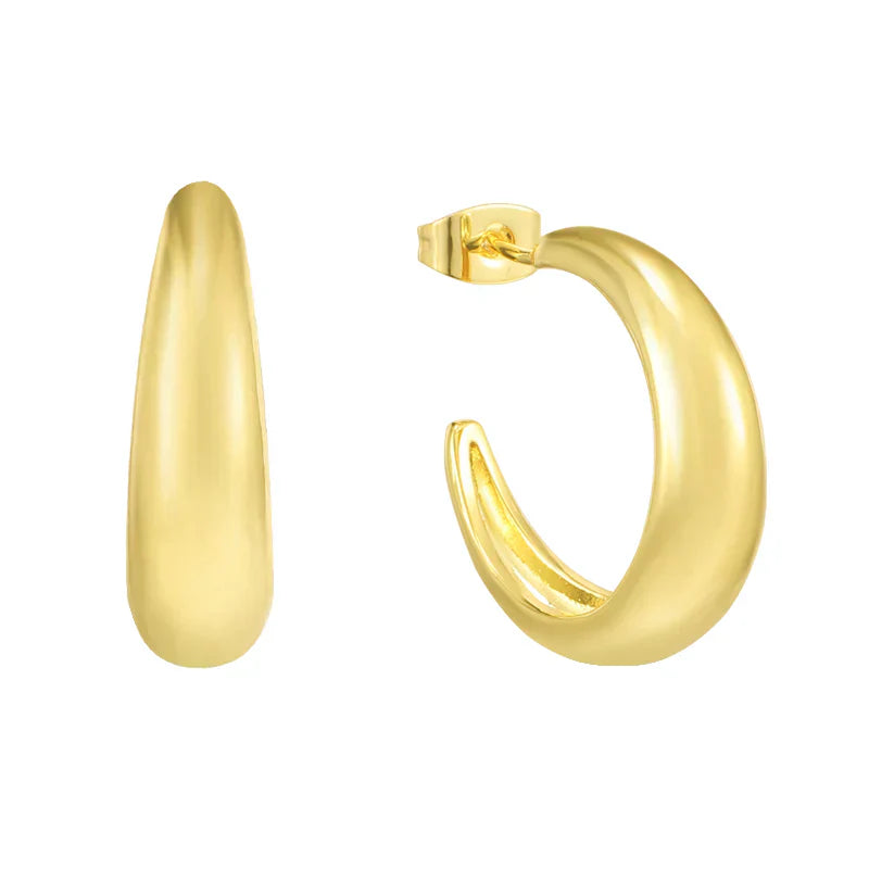 Gold Hoop Earrings Elegant Design Luxury Collection Limited