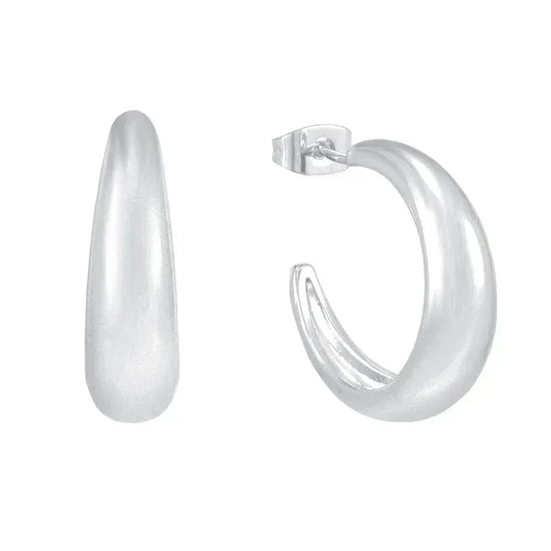 Gold Hoop Earrings Elegant Design Luxury Collection Limited