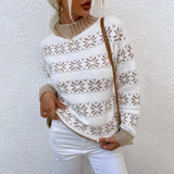 Hallie | Knitted Snowflake Turtleneck Sweater